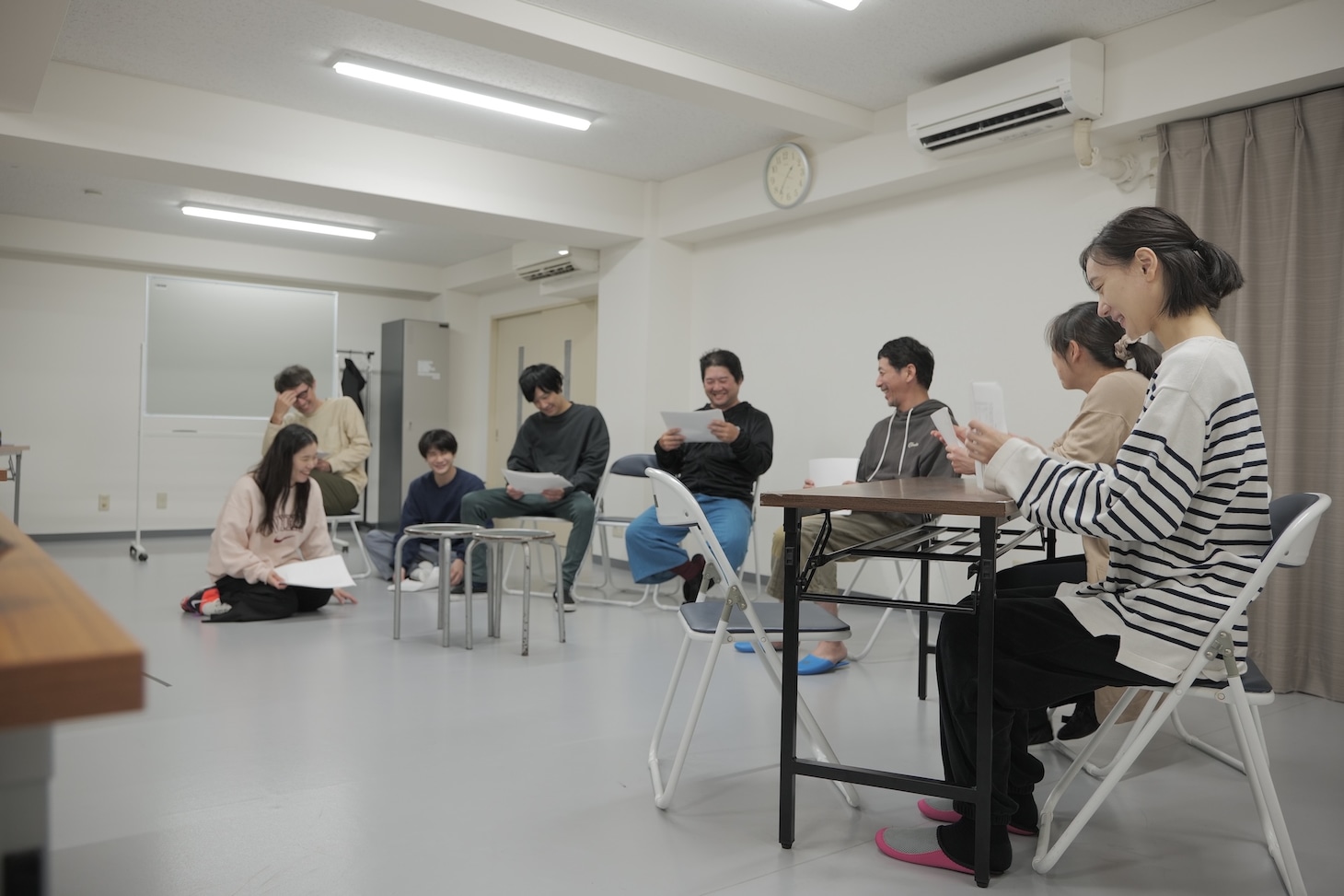 劇団普通「季節」稽古の様子。（撮影：福島健太）