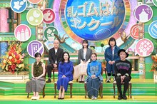 「プレバト!!」より、前列左から光宗薫、田中道子、辻󠄀元舞、つるの剛士、後列左から田中要次、倉中るな、しずちゃん。©MBS