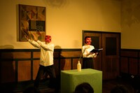 「MPAD2025」より、田中遊×広田ゆうみ「耳で楽しむ古事記～その5 天孫降臨」の様子。（撮影：松原豊）