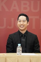 「初春大歌舞伎」会見より、中村虎之介。