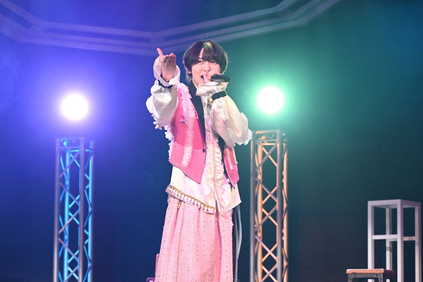 LIVE×Reading Musical「オッサン（36）がアイドルになる話」公開ゲネプロより、たいよう演じるROU。