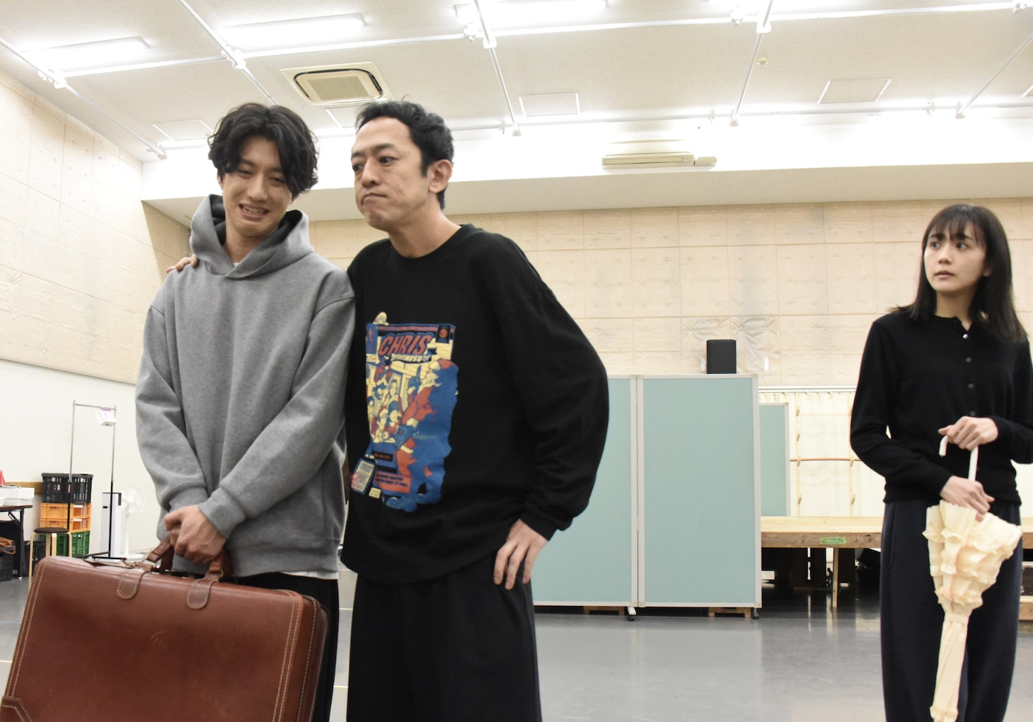 大阪国際文化芸術プロジェクト「姫が愛したダニ小僧」公開稽古の様子。