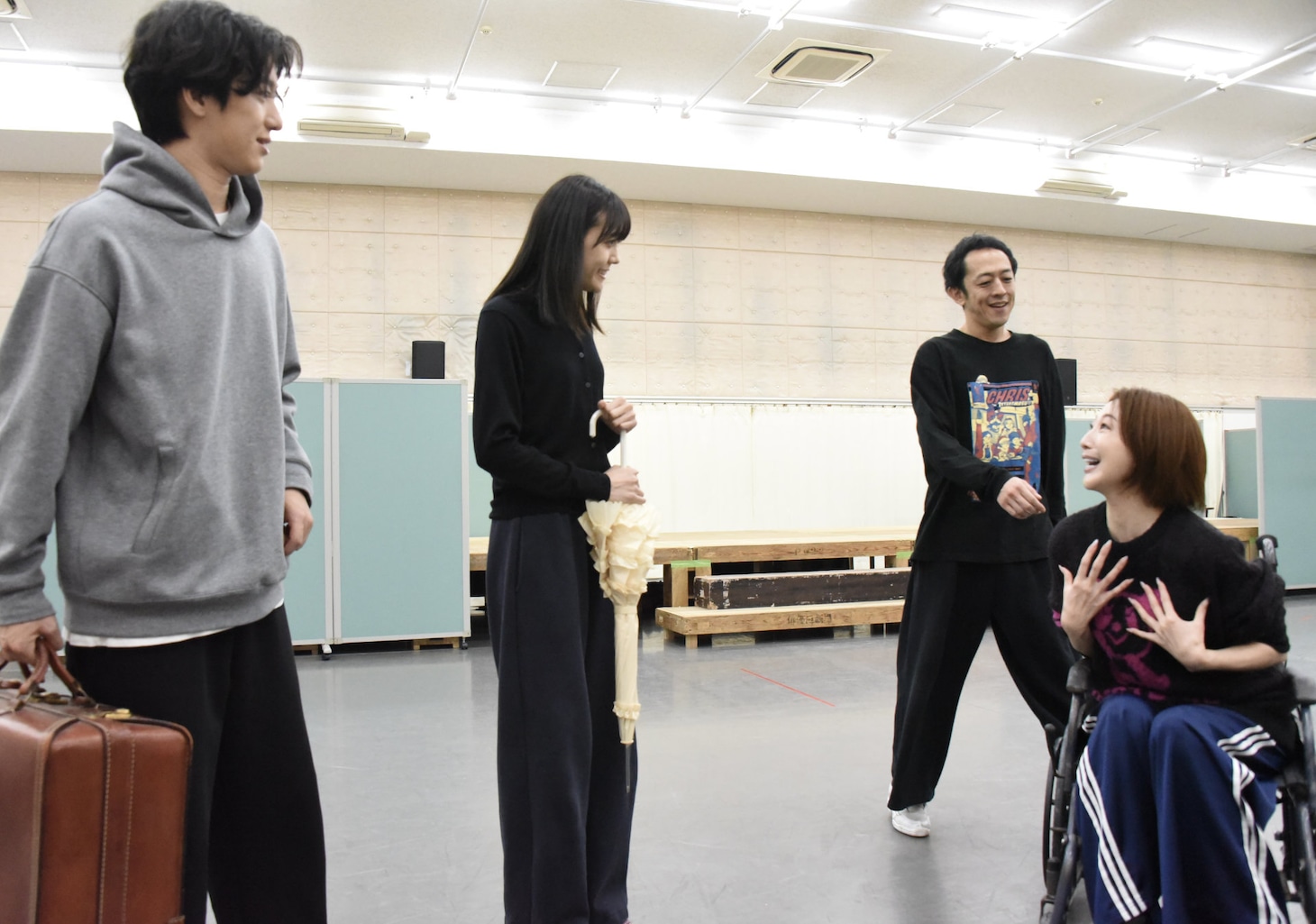 大阪国際文化芸術プロジェクト「姫が愛したダニ小僧」公開稽古の様子。