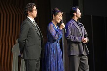 左から上川一哉、濱田めぐみ、大貫勇輔。