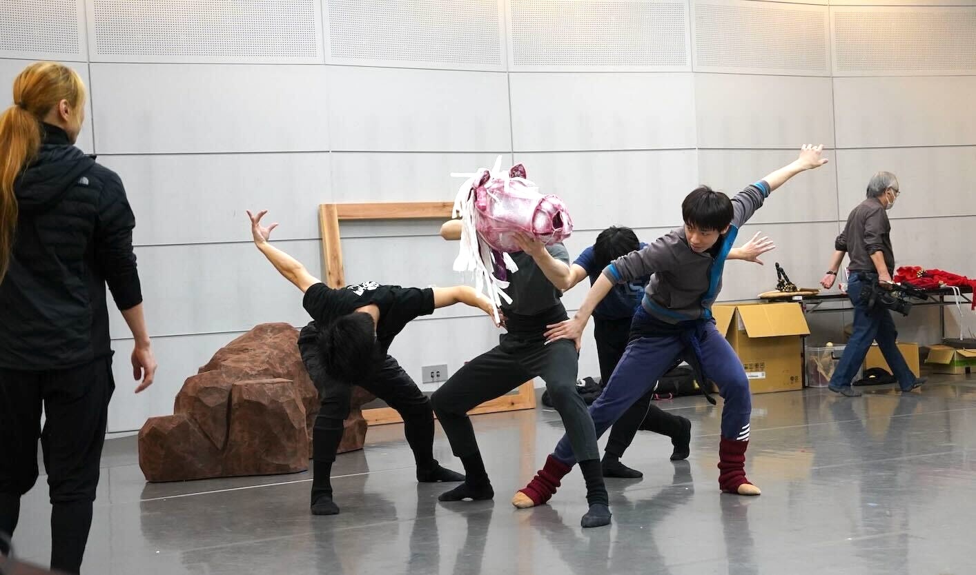 Orchardシリーズ K-BALLET Opto「踊る。遠野物語」稽古の様子。