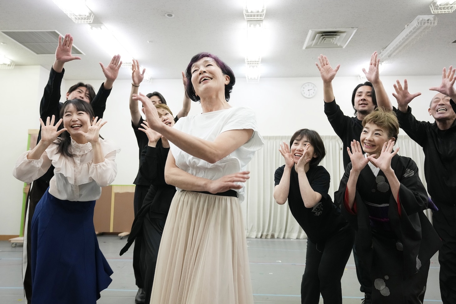 舞台「わが歌ブギウギ～笠置シヅ子物語～」稽古の様子。