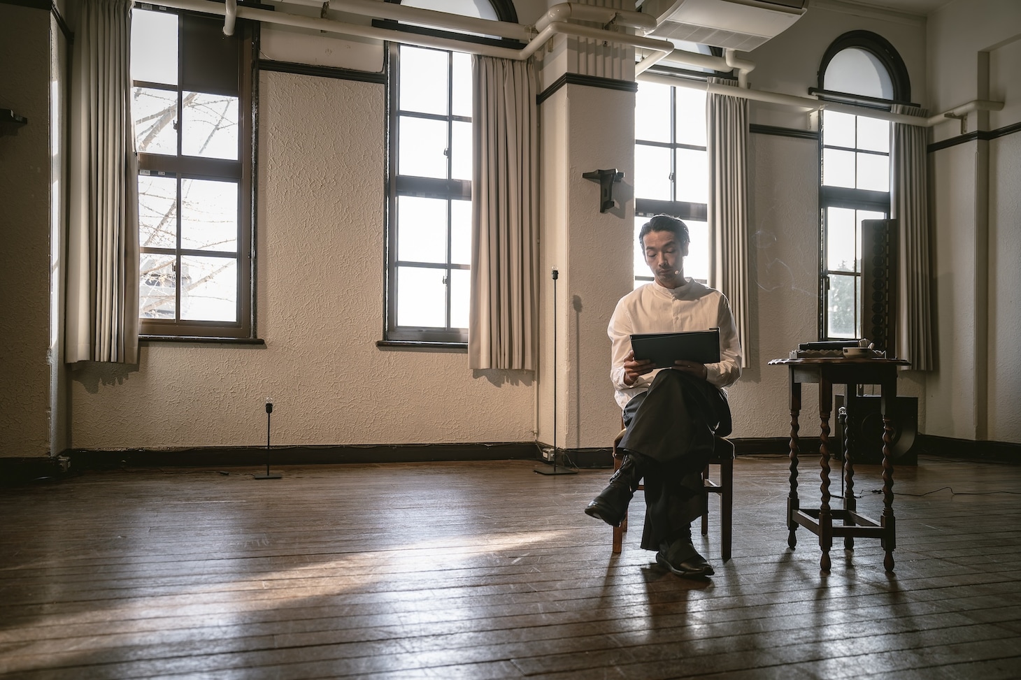 「Mirai Moriyama x Marihiko Hara Live in Progress」より。（Photo: Yoshikazu Inoue）