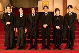 Reading Act「スクルージと呼ばれた男」出演者。左から前川優希、三本木大輔、新木宏典、河相我聞、三井淳平、林光哲。