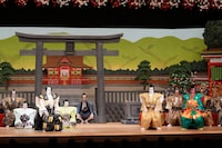 「新春浅草歌舞伎」第一部より、「梶原平三誉石切」の様子。©︎松竹