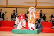 「新春浅草歌舞伎」第一部より、「相生獅子」の様子。©︎松竹