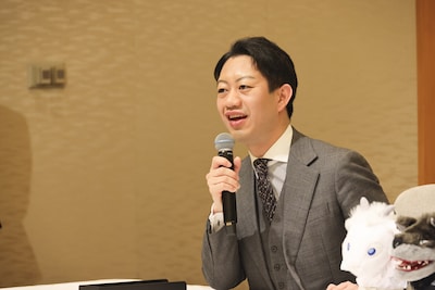 二月花形歌舞伎「あらしのよるに」取材会より、中村壱太郎。