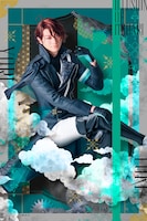 凍玻璃歌劇「泡沫のユークロニア -帷-」より、上山航平扮する依。