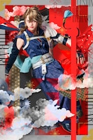 凍玻璃歌劇「泡沫のユークロニア -帷-」より、古川流唯扮する帷。