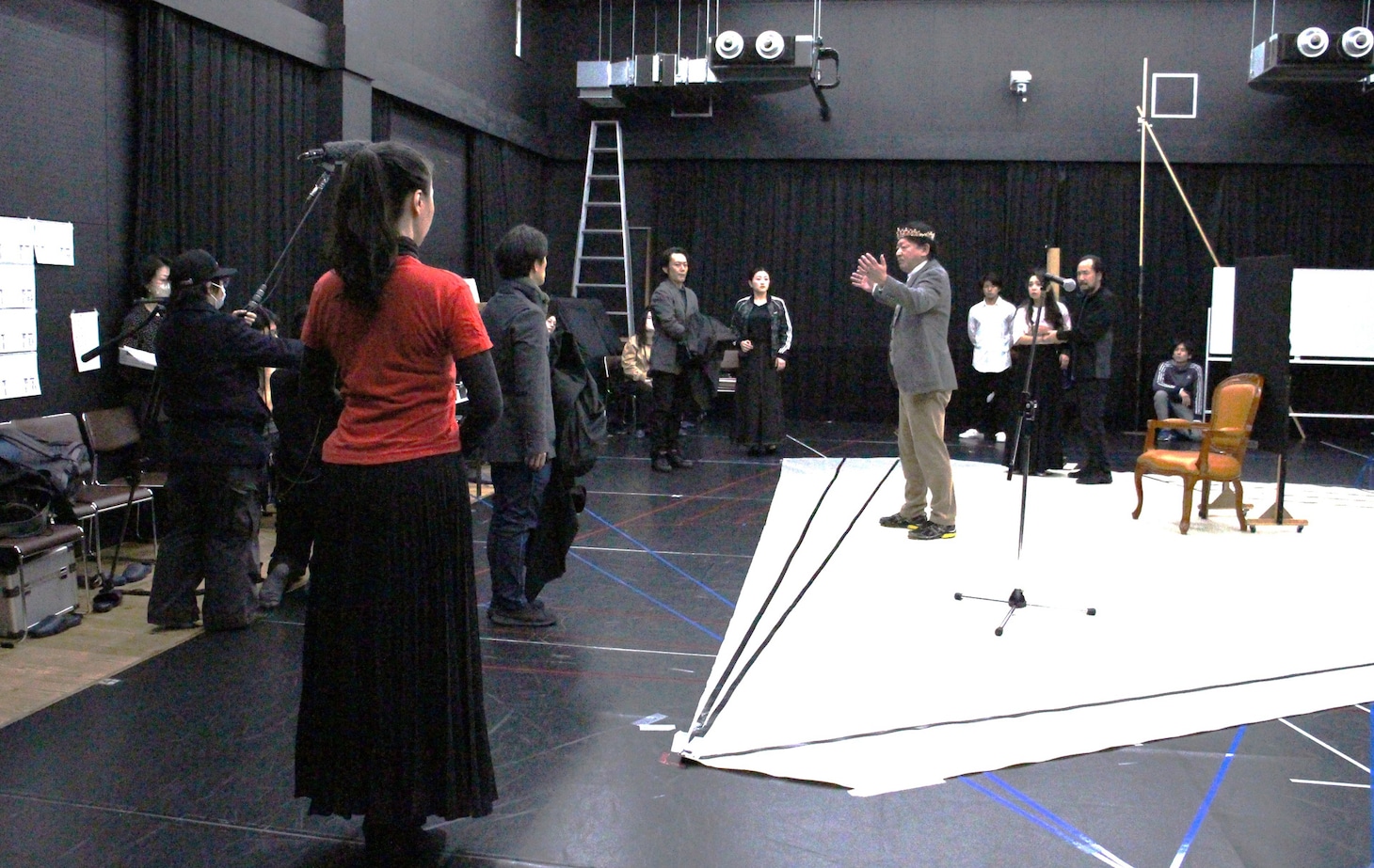 兵庫県立ピッコロ劇団 第84回公演 ピッコロシアタープロデュース「リア王」稽古場の様子。