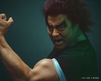 両國宏扮する範馬勇次郎。