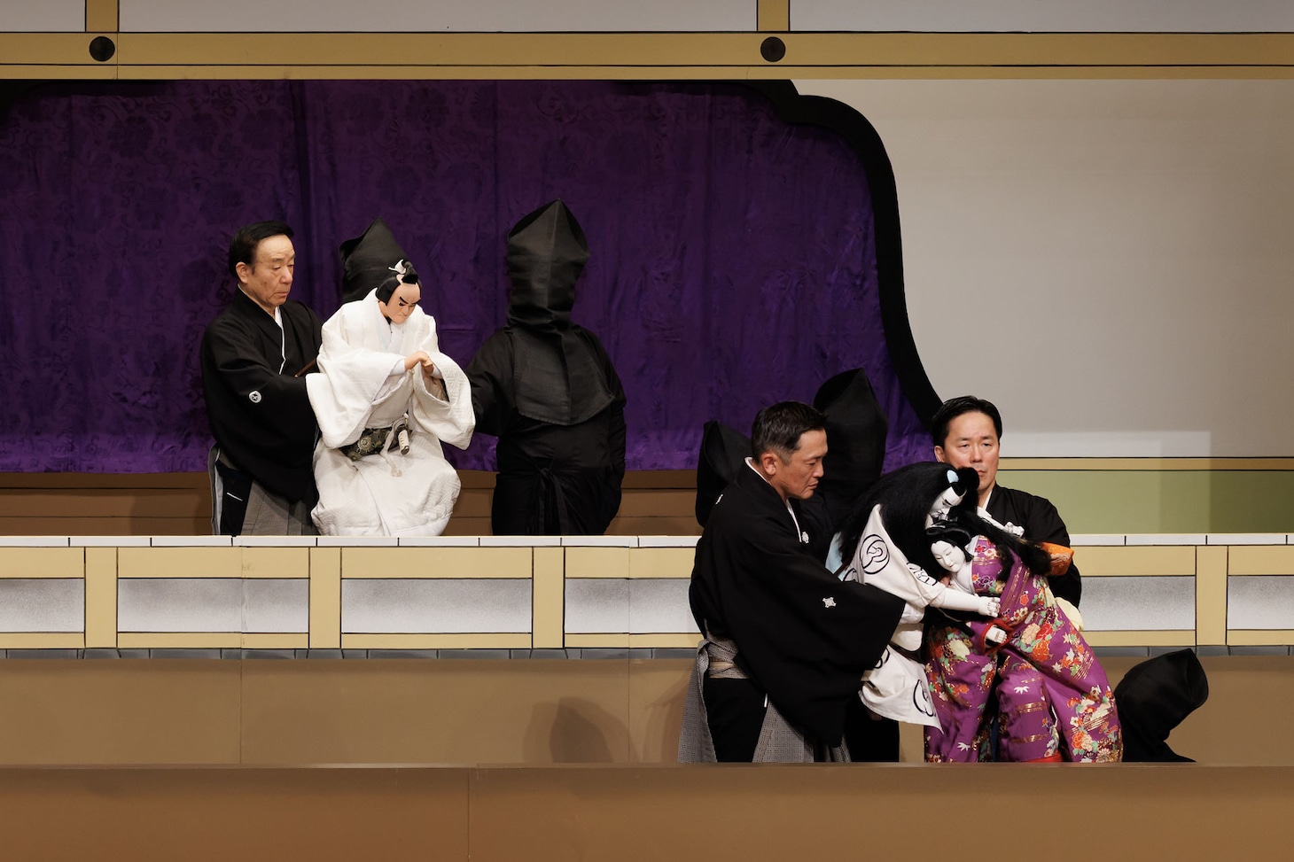 「国立劇場令和8年2月文楽公演」、第一部「『絵本太功記』本能寺の段」より。（提供：国立劇場 / 撮影：田口真佐美）