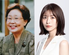 左から海老名香葉子、長濱ねる。