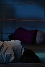 譜面絵画「プレミアムの果て」より。（撮影：大川あやの / 譜面絵画）