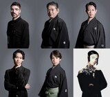 Bunkamura Produce 2026 マルコス浄瑠璃「金閣寺」マルコス・モラウ（左上）と出演者、音楽を手がけるマリア・アルナル（右下）。（撮影：渡邉肇）