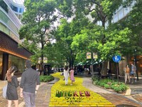 日比谷に黄色いレンガ道とチューリップ畑が出現、映画「ウィキッド」との多彩コラボが明日開始