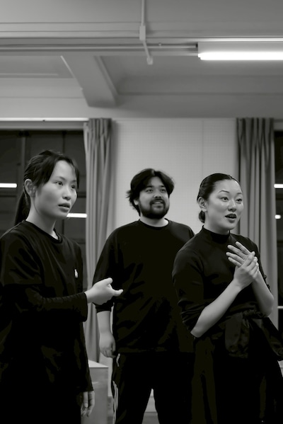 ロームシアター京都×京都芸術センター U35 創造支援プログラム “KIPPU” トレモロ 第5回本公演「コリオレーナス」稽古の様子。