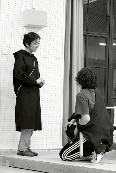 ロームシアター京都×京都芸術センター U35 創造支援プログラム “KIPPU” トレモロ 第5回本公演「コリオレーナス」稽古の様子。