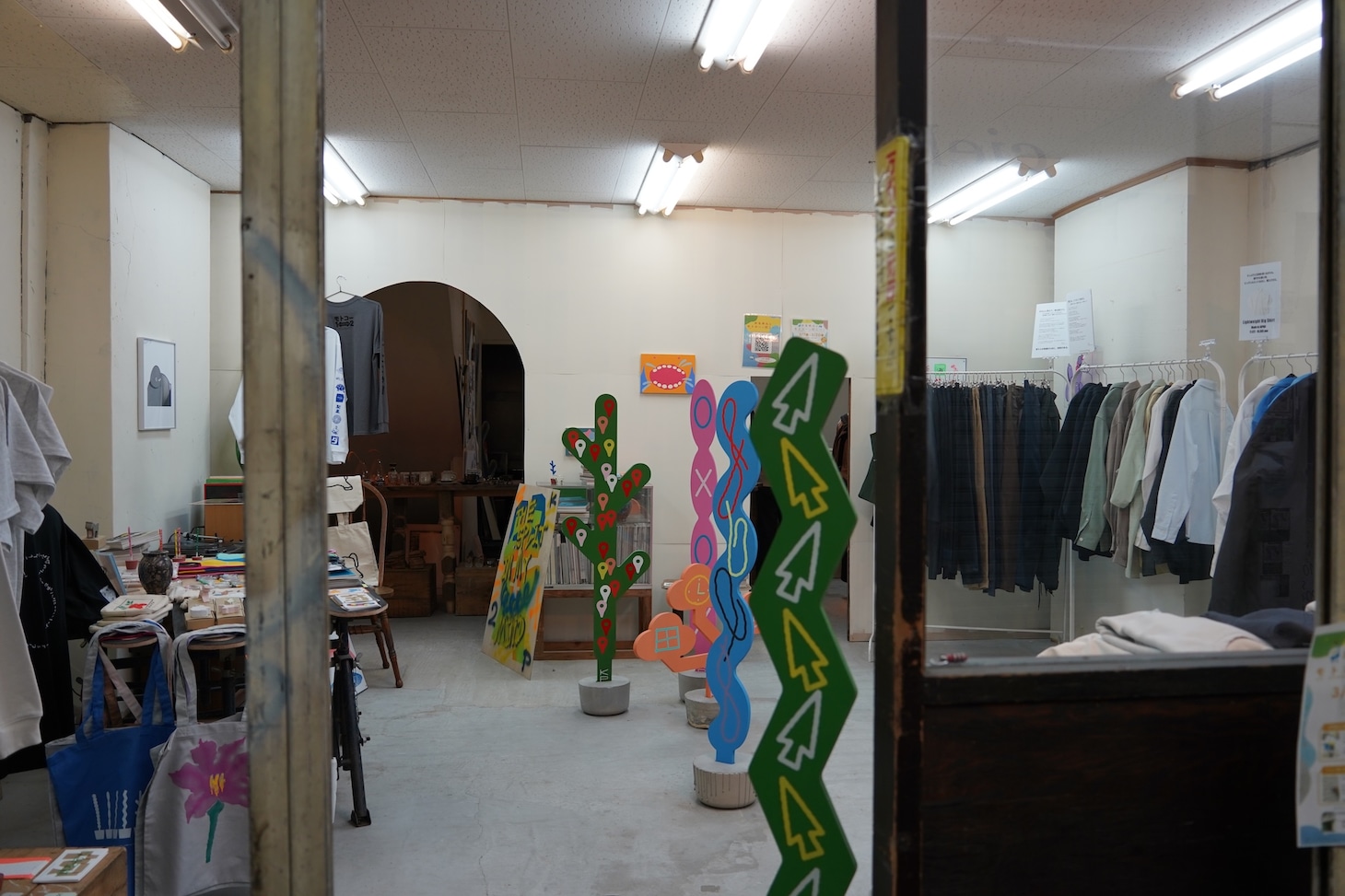 KOBE MEMBERSとして参加している「ふつか」のブース。印刷をメインにその場所から生まれた作品を作っている。