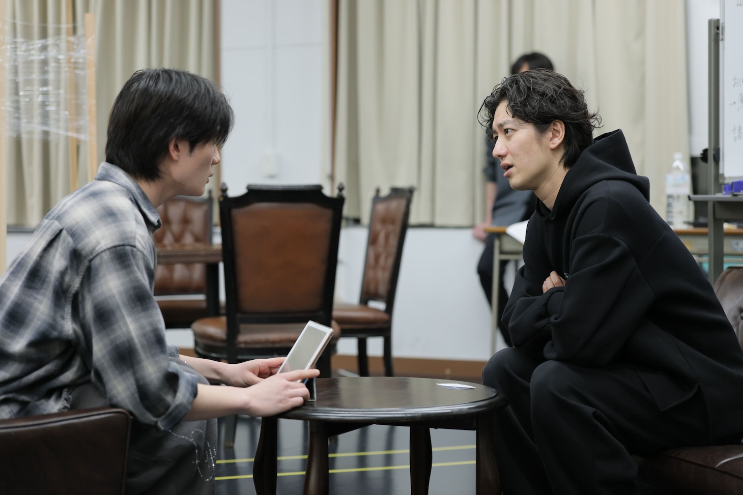 音楽劇「アカネイロのプレリュード～赤坂の奏～」稽古の様子。