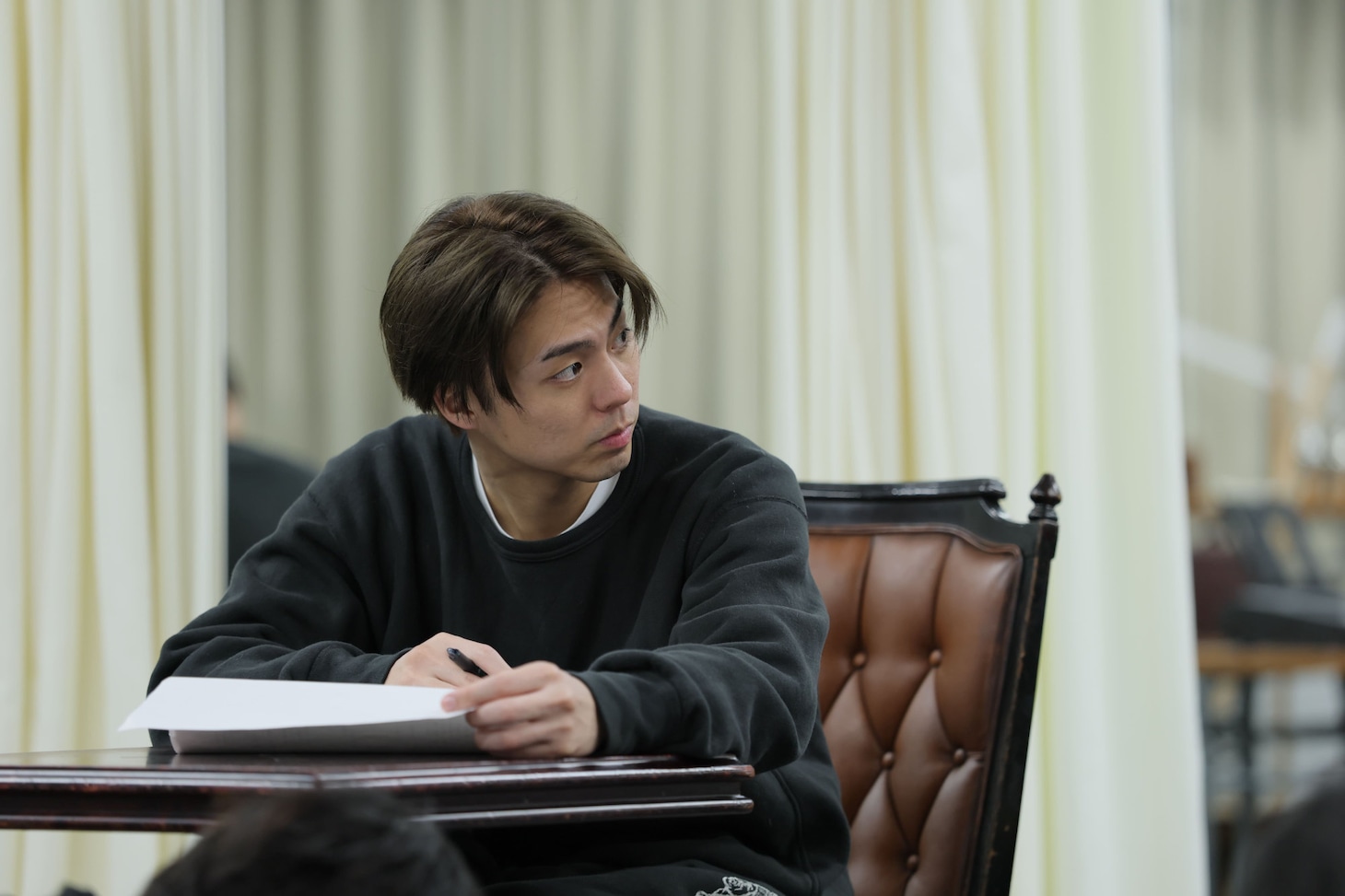 音楽劇「アカネイロのプレリュード～赤坂の奏～」稽古の様子。