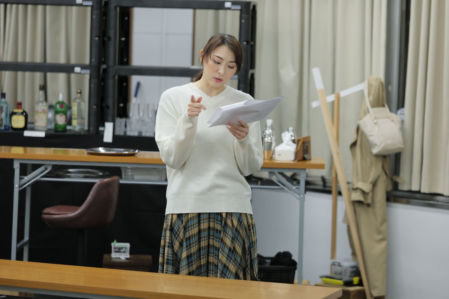 音楽劇「アカネイロのプレリュード～赤坂の奏～」稽古の様子。