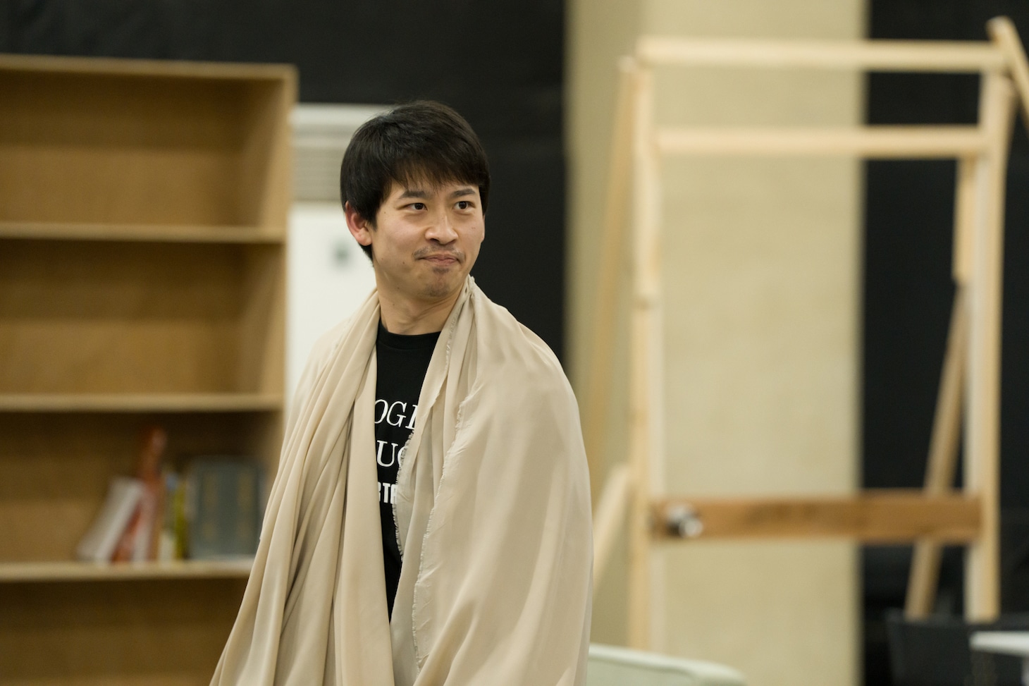 エクストリーム・シチュエーションコメディ（kcal）「汗が目に入っただけ」稽古の様子。（撮影：伊藤智美）