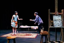 劇団印象-indian elephant- 第33回公演「藤田嗣治～白い暗闇～」より。（撮影：菅原康太）