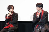 「ゲキ×シネ『紅鬼物語』」舞台挨拶より、左から喜矢武豊、鈴木拡樹。