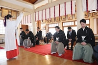 顕彰祭の様子。