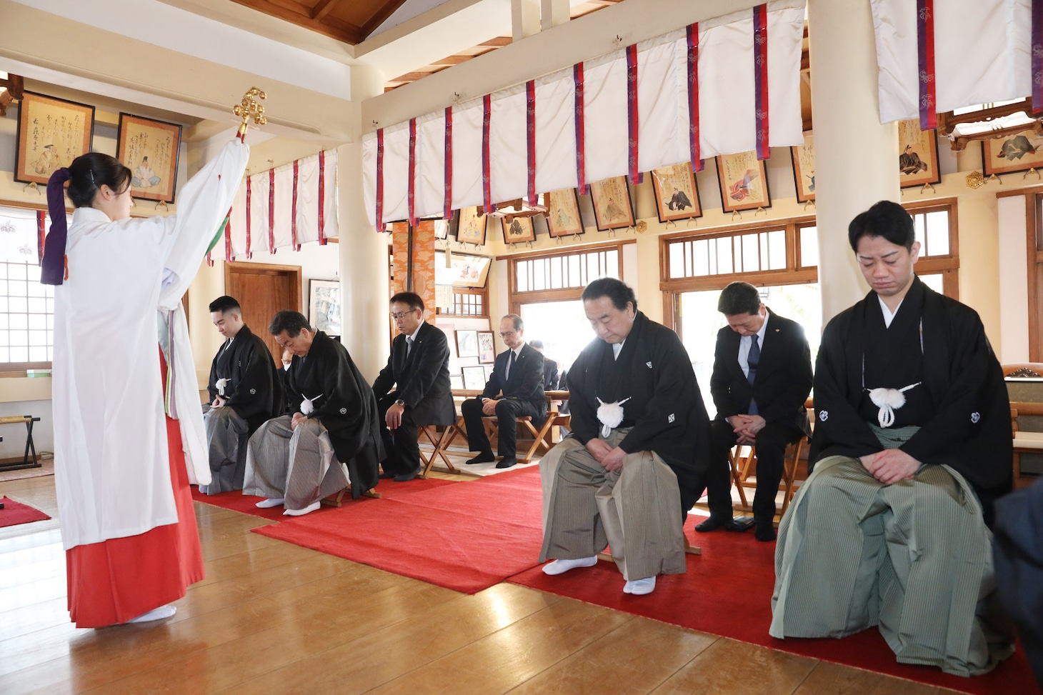 顕彰祭の様子。