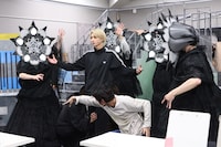 「ミュージカル『フラガリアメモリーズ』～でぃあ・まい・ふれんず！～」稽古より。（撮影：石倉ゆう）