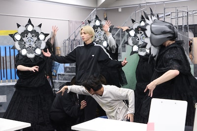 「ミュージカル『フラガリアメモリーズ』～でぃあ・まい・ふれんず！～」稽古より。（撮影：石倉ゆう）