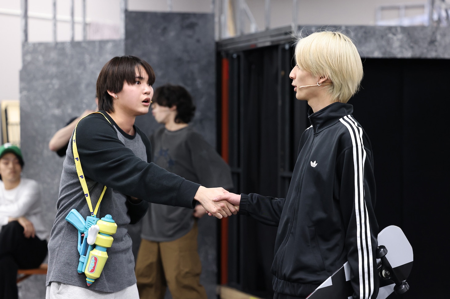 「ミュージカル『フラガリアメモリーズ』～でぃあ・まい・ふれんず！～」稽古より。（撮影：石倉ゆう）