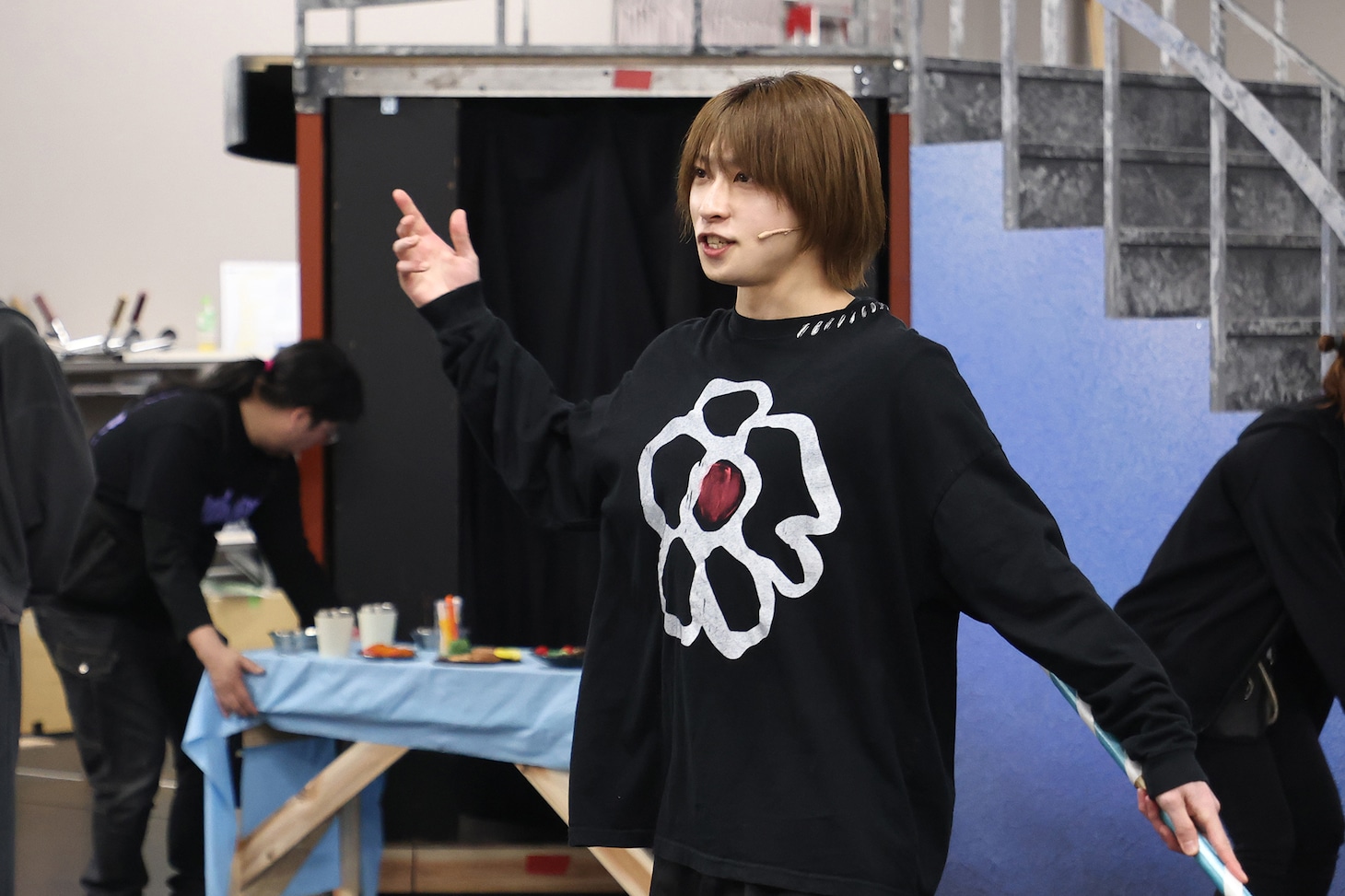 「ミュージカル『フラガリアメモリーズ』～でぃあ・まい・ふれんず！～」稽古より。（撮影：石倉ゆう）