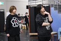 「ミュージカル『フラガリアメモリーズ』～でぃあ・まい・ふれんず！～」稽古より。（撮影：石倉ゆう）