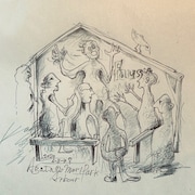 串田和美が執筆した、独り芝居「月夜のファウスト」のイラスト。