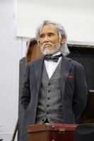 舞台「ブラック・コーヒー」稽古場取材会の様子。