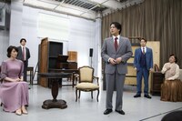 舞台「ブラック・コーヒー」稽古場取材会の様子。