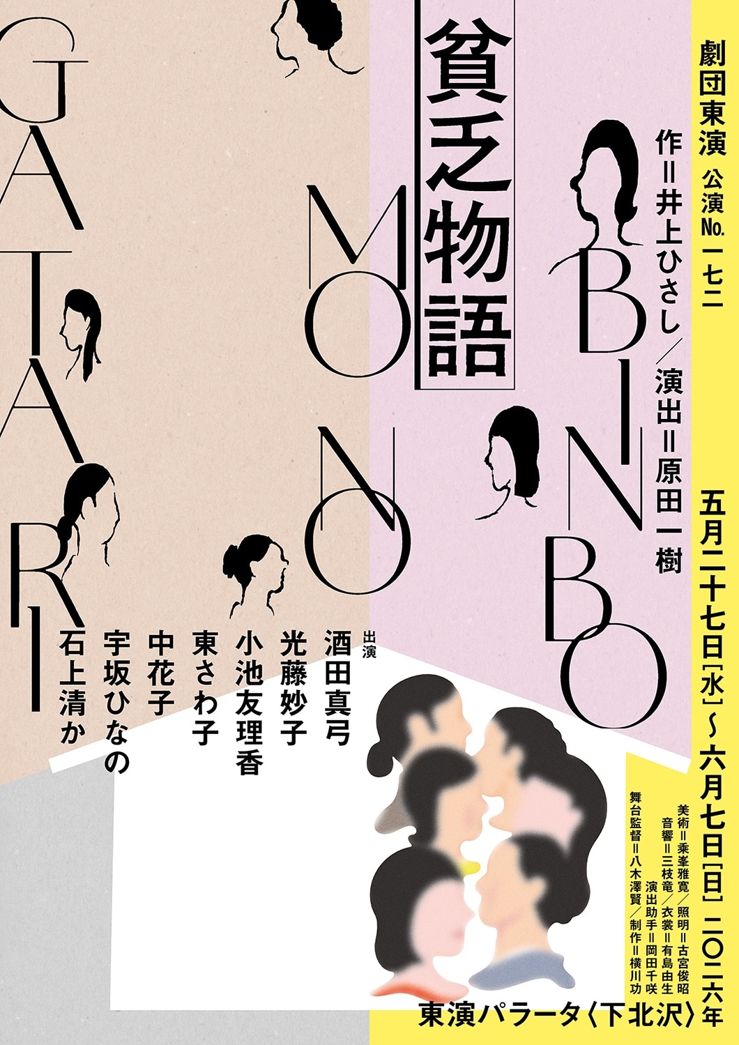 劇団東演 第172回公演「貧乏物語」チラシ表