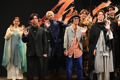 EX THEATER ARIAKE OPENING LINEUP「AmberS -アンバース-」初日前会見の様子。