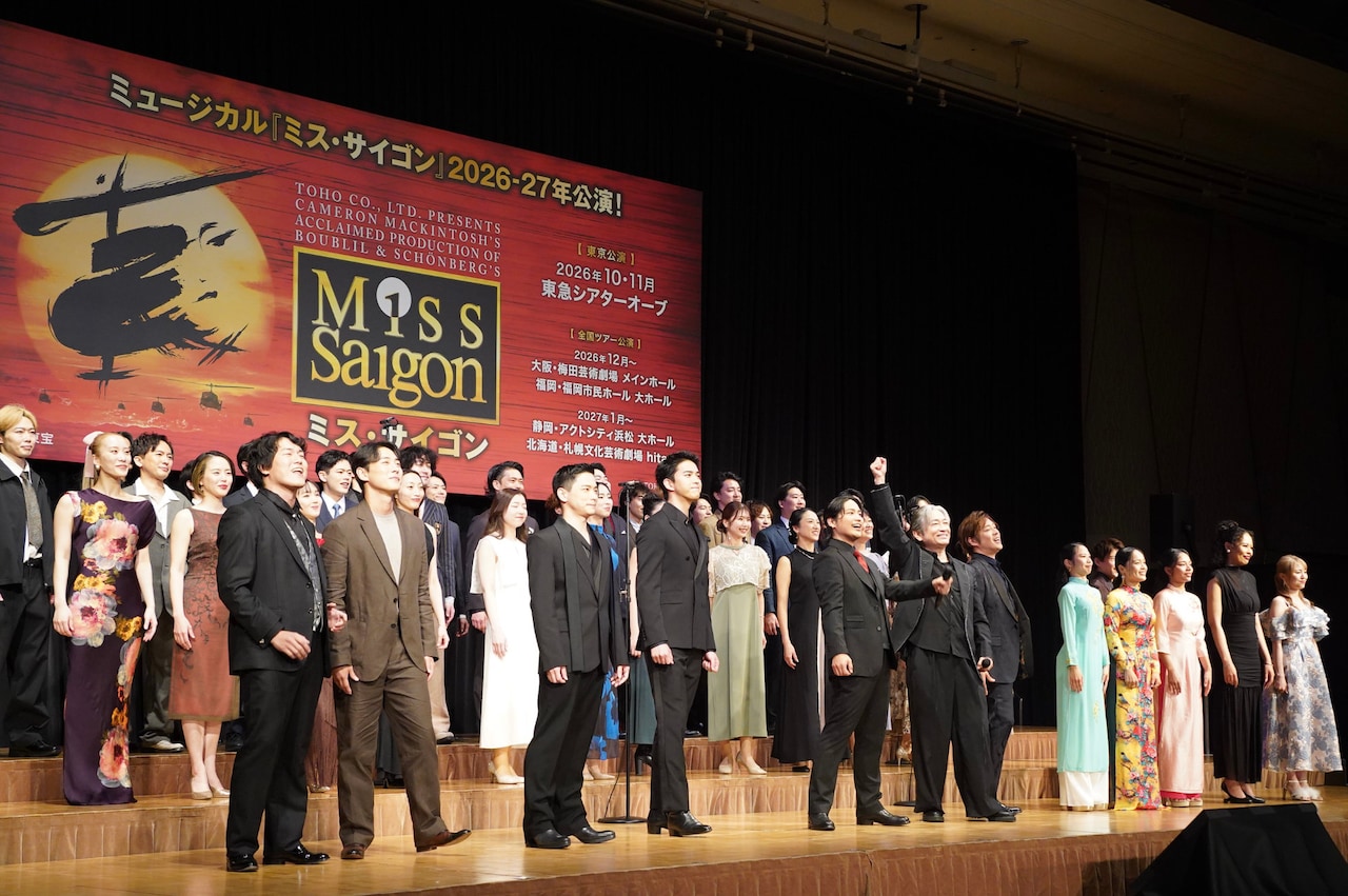 「ミス・サイゴン」製作発表でメドレー披露！桐山照史に駒田一＆東山義久がエール「三者三様でいい」