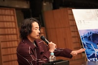 「STILL LIFE-スティル・ライフ-」会見より、森山未來。