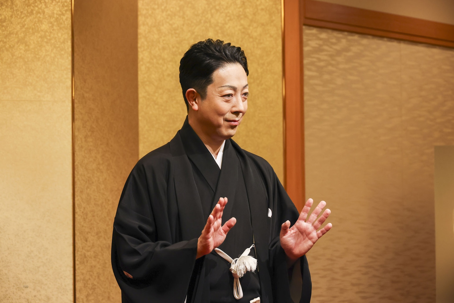 尾上菊之助改め八代目尾上菊五郎襲名披露 尾上丑之助改め六代目尾上菊之助襲名披露「六月博多座大歌舞伎」取材会より、八代目尾上菊五郎。