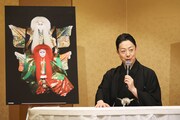 尾上菊之助改め八代目尾上菊五郎襲名披露 尾上丑之助改め六代目尾上菊之助襲名披露「六月博多座大歌舞伎」取材会より、八代目尾上菊五郎。