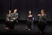 「Love and Information」囲み取材より。左からエリアンナ、大野拓朗、清水葉月、高橋大輔。
